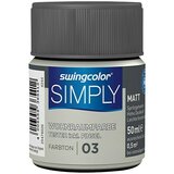 SWINGCOLOR Boja za zid SIMPLY Tester (Siva – br. 03, 50 ml, Mat) Cijene