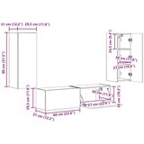  Komplet TV omaric 2 pcs Star les Konstruiran les, (5000132627) | Shoptok.si