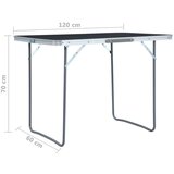  stol za kampiranje sivi aluminijski 120 x 60 cm | shoptok.hr