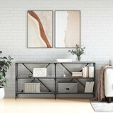 Maison Chic konzolna miza - miza ob steni siva sonoma 160x30x75 cm inž. les in železo, (21785978) | Shoptok.si