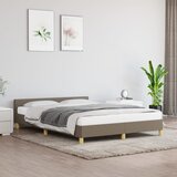 vidaXL Posteljni okvir z vzglavjem taupe 140x200 cm blago Cene