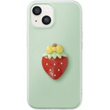 AVIZAR Ovitak za iPhone 15 s 3D motivi jagode, Zelena, (5000274320) | Shoptok.si