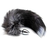 Alive Black and White Fox Tail Anal Pleasure S Cene