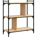 Maison Chic Knjižna omara - Knjižni regal 3-nadstropna sonoma hrast 76x32x88 cm inž. les, (21724800) Cene