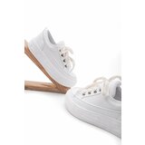 Marjin Women's Sneaker Thick Sole Sports Shoes Rova White cene