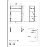 Germania Prljavo zeleni ormarić u mat dekoru 70x99x34 cm Binetto – | shoptok.hr