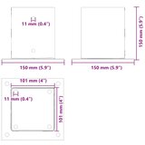  Postolja za stupove kvadratna 12 kom 101x101 mm pocinčani čelik | shoptok.hr