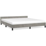 Maison Chic Posteljni okvir - Dvoposteljna postelja - Zakonska postelja brez vzmetnice svetlo siv 180x200 cm žamet-J4160, (21774181) | Shoptok.si
