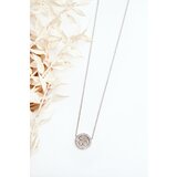 Glam Chic Women's Chain With Circle And Clover Silver | shoptok.hr