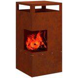  Kamin Smeđa 50 x 50 x 100 cm Čelik otporan na vremenske uvjete | shoptok.hr