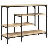 Maison Chic konzolna miza - miza ob steni s policami sonoma hrast 100x35x75 cm, (21786297) Cene
