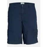 Jack & Jones Kratke hlače iz tkanine Jpstcole 12253222 Mornarsko modra Loose Fit