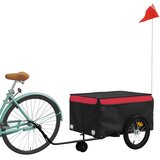 Prikolica za bicikl crno-crvena 45 kg željezna | shoptok.hr