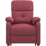 Električni masažni naslonjač od tkanine crvena boja vina | shoptok.hr