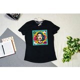 Pop Art Strukirana majica Crna 2XL | ePonuda.com