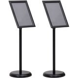  Stalci za plakate 2 pcs Crna 32.7 x 24 x 108 cm Aluminij | shoptok.hr