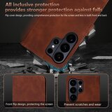 SUNSKY Eleganten ovitek etui iz umetnega usnja za Samsung S26 Ultra, Rdeč | Shoptok.si