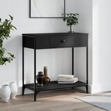  Konzolni stol crni 75 x 34,5 x 75 cm od konstruiranog drva | shoptok.hr