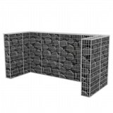  Gabionska ograda za tri kante za otpad od čelika 250x100x120 cm | shoptok.hr