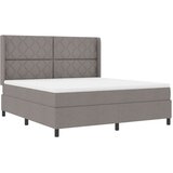  Krevet s opruga kutije Sivo-smeđa 200 x 180 cm tkanina | shoptok.hr