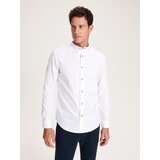Reserved srajca slim fit s pokončnim ovratnikom - bela Cene