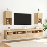 TV ormarići s LED svjetlima 2 kom boja hrasta 30,5x30x60 cm | shoptok.hr
