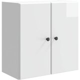 vidaXL Ormar za montažu na zid 59 x 31 x 60 cm Konstruirano drvo - Bijela visokog sjaja 59 x 31 x 60 cm | shoptok.hr