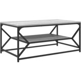  Kava Stol Siva Sonoma 90 x 50 x 40 cm Inženjerska drva i čelik | shoptok.hr