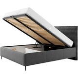MID.YOU OBLAZINJENA POSTELJA 180 cm x 200 cm , les, tekstil, leseni material antracit | Shoptok.si