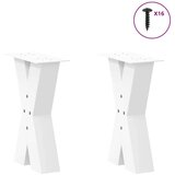  Noge za stolić u obliku slova X 2 kom bijele 38x(42-43) cm | shoptok.hr