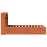 vidaXL Posteljni okvir brez vzmetnice voščeno rjav 90x190 cm borovina | Shoptok.si