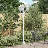 vidaXL Ulična Lampa 3-Lampa E27 Bijela 220 cm Aluminij | shoptok.hr