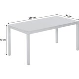 Gardenson Vrtna Miza Steklo, Aluminij, 150x90 | Shoptok.si