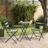vidaXL set bistro mize s 3 deli, antracitno jeklo | Shoptok.si