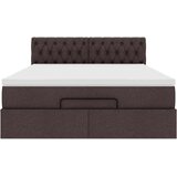  Otomanski krevet s madracem tamnosmeđi 140x190cm od tkanine | shoptok.hr