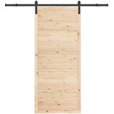  Klizna vrata Prirodna 100 x 208 cm Masivna borovina | shoptok.hr