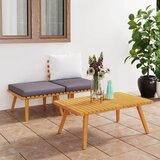 Maison Chic Seti vrtnega pohištva - Vrtna garnitura - Vrtni pohištvo set 3-delna z blazinami trden akacijev les, (21810200) | Shoptok.si