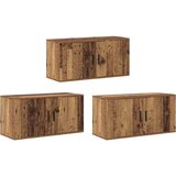  Zidni TV ormar set Zidne 3 pcs Staro drvo 80 x 34 5 x 40 cm | shoptok.hr