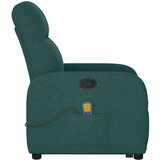 vidaXL Masažni naslonjač na podizanje od tkanine tamnozeleni | shoptok.hr