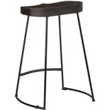 vidaXL Barski stolčki 2 črni Black 45x40x62 cm trden mangov les | Shoptok.si