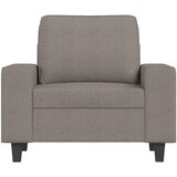  Fotelja s tabureom smeđesiva 60 cm od tkanine | shoptok.hr