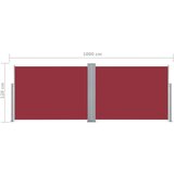 Tenda Zložljiva stranska tenda rdeča 120x1000 cm | Shoptok.si