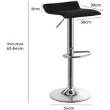 Casa Selección Crne barske stolice u setu podesive visine 2 kom od umjetne kože (visine sjedala 63 cm) – | shoptok.hr