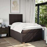  Krevet box spring s madracem tamnosmeđi 120 x 190 cm od tkanine | shoptok.hr