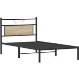  Posteljni okvir brez vzmetnice hrast 100x190 cm inženirski les, (21829496) | Shoptok.si