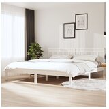  Za krevet od masivnog drva bijeli 180 x 200 cm 6FT veliki | shoptok.hr