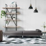  Kauč na razvlačenje s držačima za čaše sivi od umjetne kože | shoptok.hr