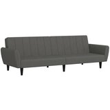 Maison Chic kavč - Sofa - Kanape dvosed z ležiščem temno siv žamet, (21726879) Cene