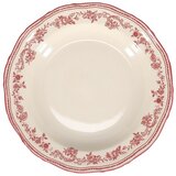 S|P Collection Bordo rdeč/slonokoščen jušni porcelanast krožnik ø 23 cm Cyril – Cene