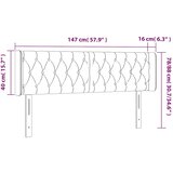  Uzglavlje s ušima tamnoplavo 147x16x78/88 cm baršunasto | shoptok.hr